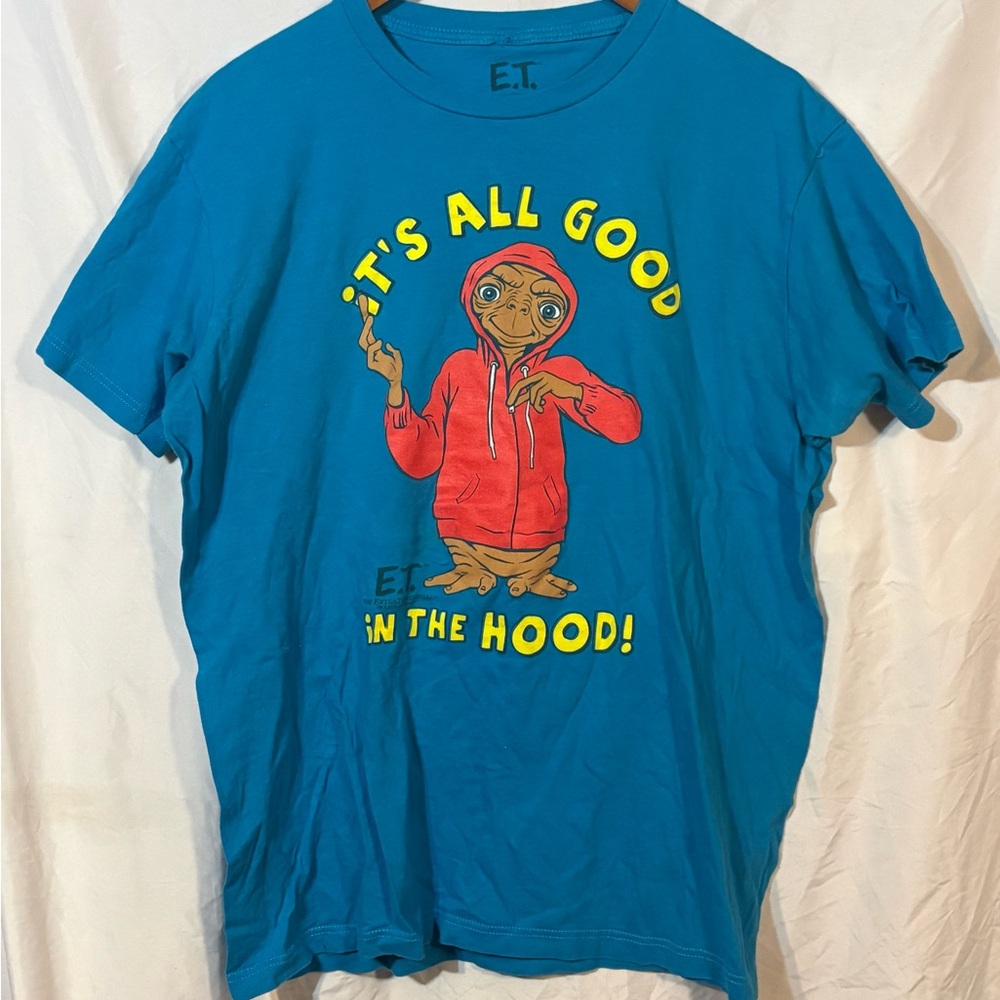 ET It’s All Good In The Hood T-shirt Blue Size Large